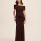 Off-The-Shoulder Mesh Gown