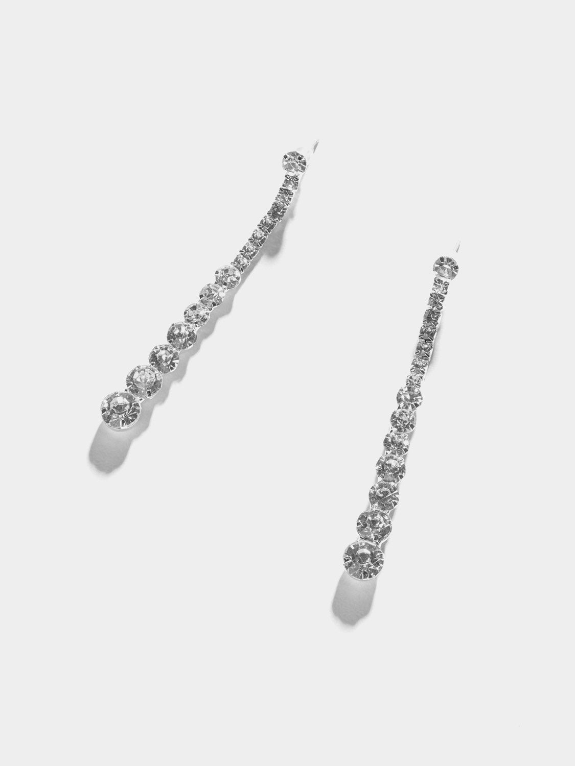 Linear Crystal Drop Earring