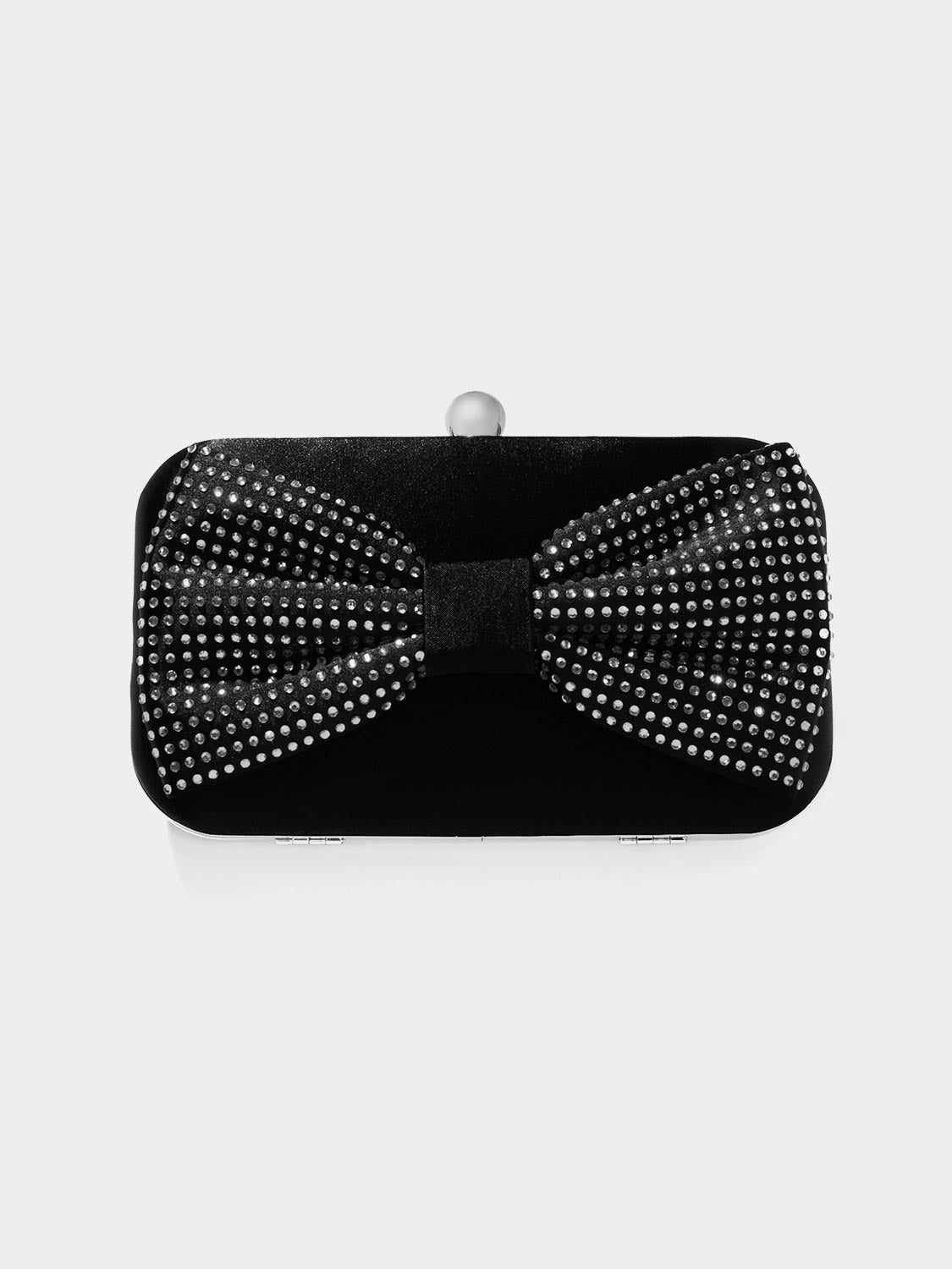 Satin Minaudiere With Jewelled Bow