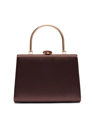 Satin Minaudiere Brown