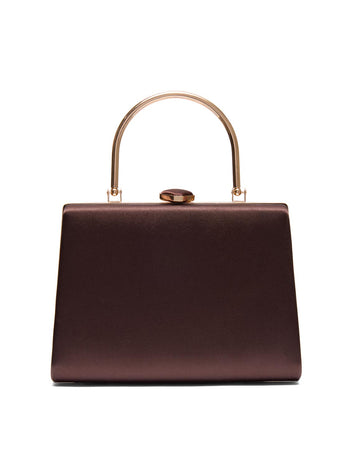 Satin Minaudiere Brown