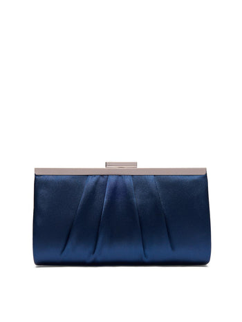 Pleated Satin Clutch Stellar