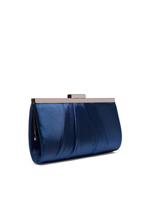 Pleated Satin Clutch Stellar