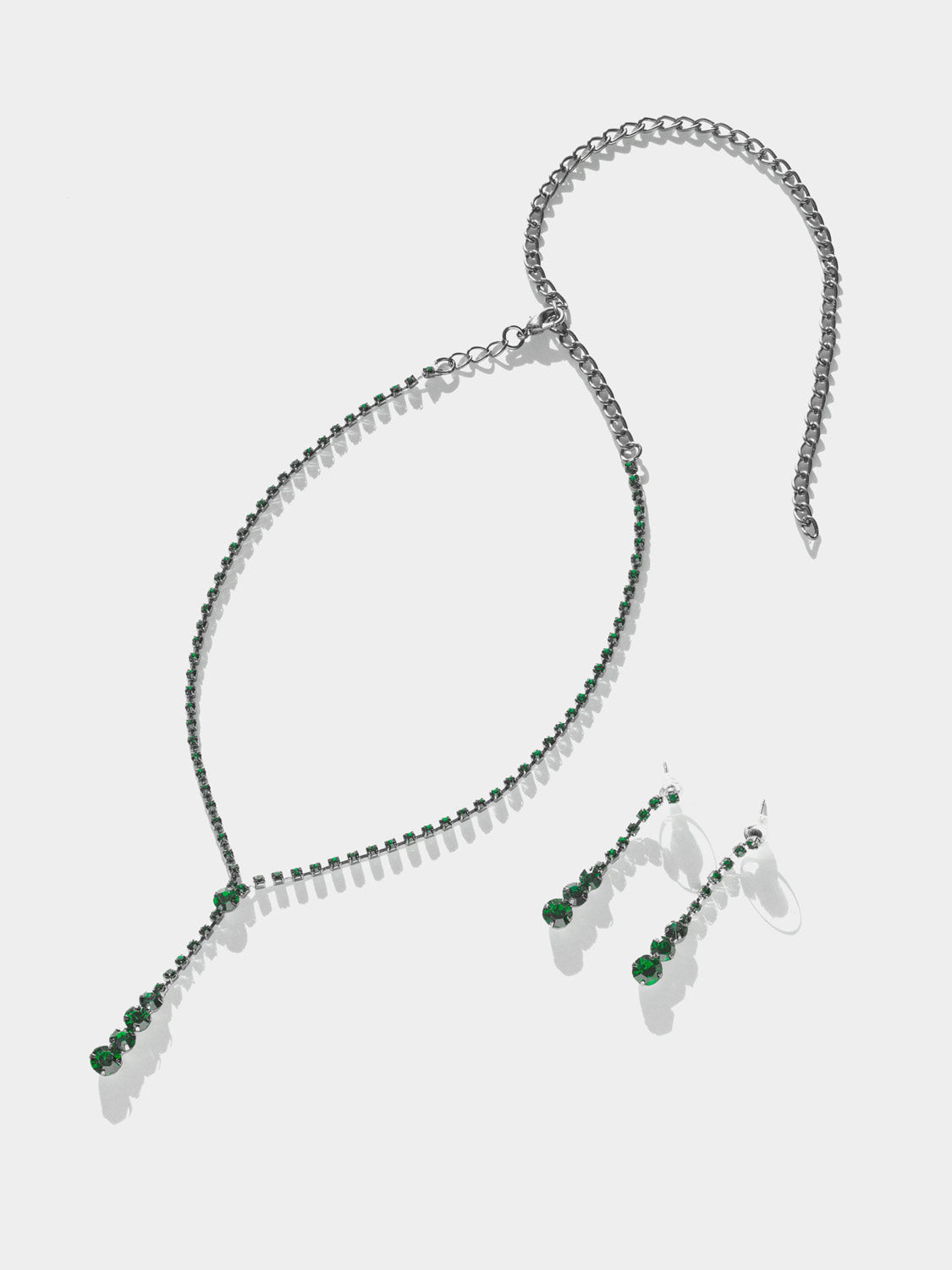 Matching Lariat Drop Necklace & Earring Set