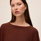 Toffee Cape Poncho Knit Sweater - Flowing Silhouette Layered Knitwear - Le Chateau
