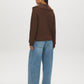 Orzo Brown Quarter-Zip Cable Knit Sweater - Back View - Suzy Shier