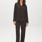 Bison Animal Print Satin PJ Set - Woman Wearing Animal Print Pajama Set - Suzy Shier