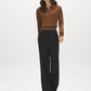 Windchime Pointelle Knit Sweater with Shirt Collar - Front View - Suzy Shier