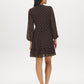 Java Dots Print Mini Dress with Ruffled Hem - Back View - Suzy Shier