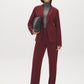 Zinfandel Single-Button Woven Blazer - Front View - Suzy Shier