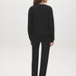 Jet Black Sequin Bow Detail Knit Top - Back View - Suzy Shier