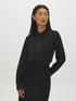 Black PU-Trimmed Long Sleeve Blouse - Woman Wearing Tailored Woven Shirt - Suzy Shier