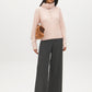 Uni Pink Mix Ribbed Shaker Stitch Sweater - Front View - Suzy Shier
