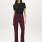 Scarab Pull-On Straight Leg Pant with Waist Tabs - Full Body View - Suzy Shier