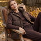 Brown Quilted Puffer Vest with Hood - Woman Wearing Water-Resistant Vest - Suzy Shier