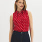 Embroidered Cotton Sleeveless Blouse