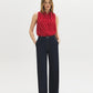 Embroidered Cotton Sleeveless Blouse