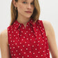 Embroidered Cotton Sleeveless Blouse