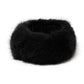 Black Faux Fur Knit Headband - Front View - Suzy Shier