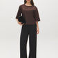 Coffee Bean Faux Suede Boxy Top - Front View - Suzy Shier