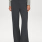Grey Mix Wide-Leg Trousers with Clean Waistband - Front View - Suzy Shier