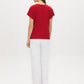 Jester Red V-Neck Dolman Sleeve Knit Top - Back View - Suzy Shier