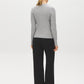 Lunar Melange Cable Knit Button-Front Cardigan - Back View - Suzy Shier