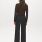 Black Pull-On Wide-Leg Pants with Seam Pockets - Back View - Suzy Shier