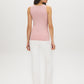 Black Sleeveless Organic Cotton Scoop Neck Tank - Back View - Suzy Shier