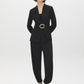 Black Balloon Knit Pants with Elastic Waist - Styled Outfit View - Suzy Shier