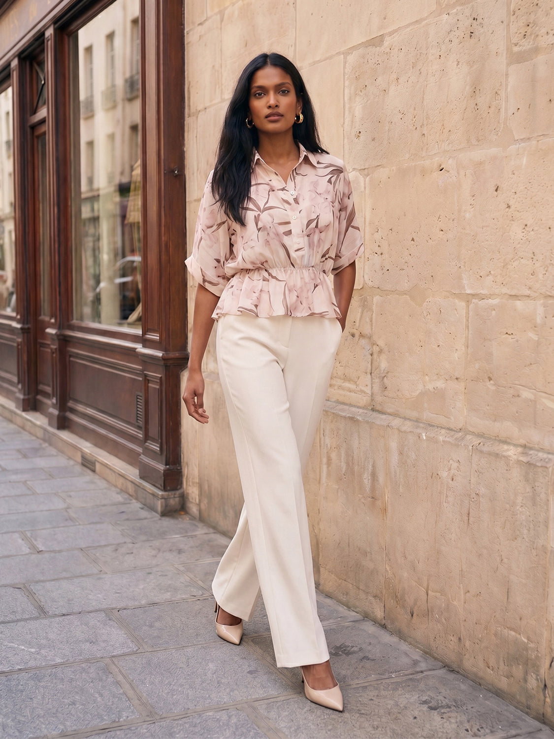 Printed Square Neck Blouse | Suzy Shier