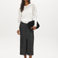 Pearl Mesh Detail Boat Neck Sweater - Front View - Suzy Shier