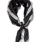 Black and White Polka Dot Silk-Like Scarf - Classic Timeless Accessory - Suzy Shier