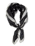 Black and White Polka Dot Silk-Like Scarf - Classic Timeless Accessory - Suzy Shier
