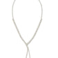 Silver Lariat Cupchain V-Detail Necklace - Close-up of V-Detail and Cupchain - Suzy Shier