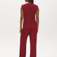 Red V-Neck Button-Front Knit Vest - Back View - Suzy Shier