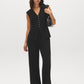 Black V-Neck Button-Front Knit Vest - Front View - Suzy Shier