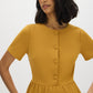 Wood Thrush Peplum Button-Front Knit Top - Close-up Button Detail - Suzy Shier