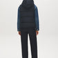 Navy Quilted Puffer Vest with Hood - Back View - Suzy Shier