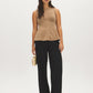 Gold Sleeveless Glitter Knit Top - Front View - Suzy Shier