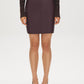 Winetasting Faux Leather Mini Skirt - Front View - Suzy Shier