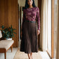 Winetasting Floral Crew Neck Jersey Top - Woman Wearing Long Sleeve Floral Print Top - Suzy Shier
