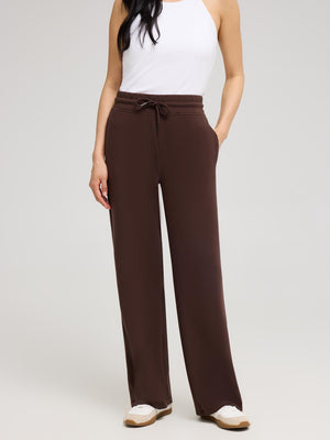 Cloud Fleece Wide-Leg Pants Dk Brown
