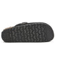 Black Faux Suede Clog with Sherpa Lining - Sole View - Suzy Shier