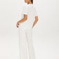 White Pearl-Detail Crew Neck Sweater Top - Back View - Suzy Shier