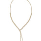 Silver Lariat Cupchain V-Detail Necklace - Back View - Suzy Shier
