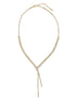 Silver Lariat Cupchain V-Detail Necklace - Back View - Suzy Shier