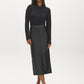Jet Black Mesh Blouse with Shirring - Front View - Suzy Shier