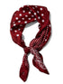 Burgundy Paisley Silk-Like Scarf - Close-up Paisley Detail - Suzy Shier