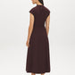 Winetasting Keyhole Back Knit Dress with Belt - Back View - Suzy Shier